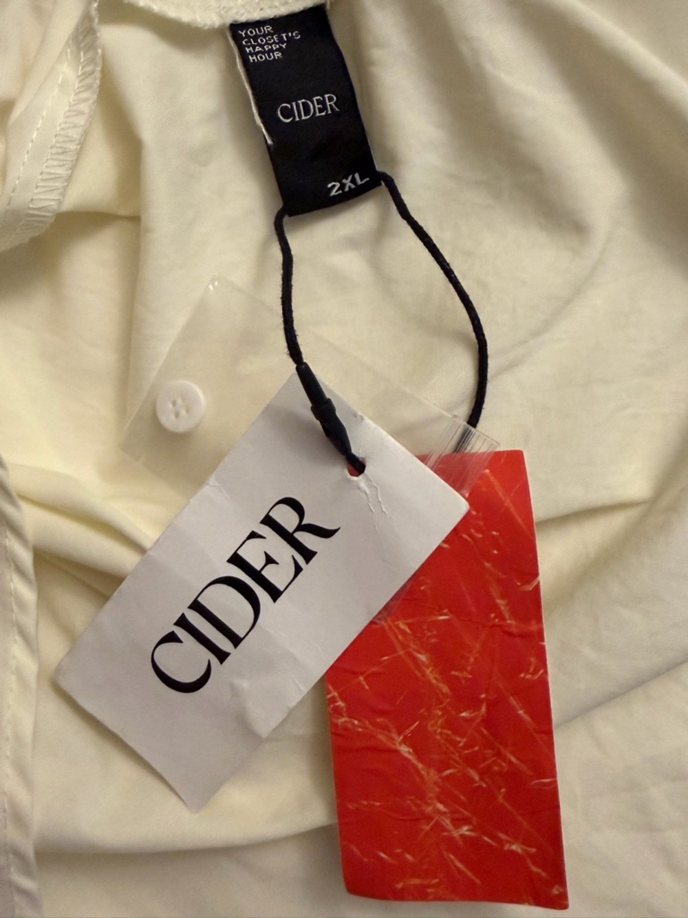 NWT Cider Cream Cotton Cottagecore Milkmaid Lace Trim Midi Dress 2XL - Picture 8 of 9